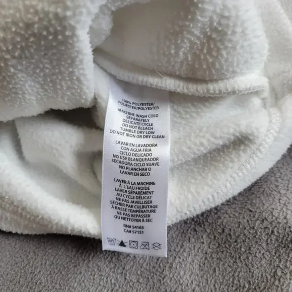 CALVIN KLEIN PERFORMANCE Fleece Jacket Womens Large White Embroidered Zip Hoodie - Picture 15 of 15